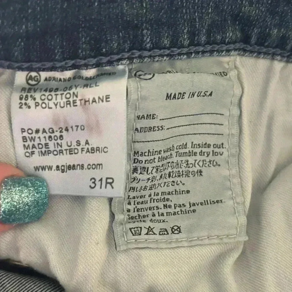 Adriano Goldschmied The Middi Mid Rise Legging Size 31 R. Medium Wash. - Picture 7 of 10